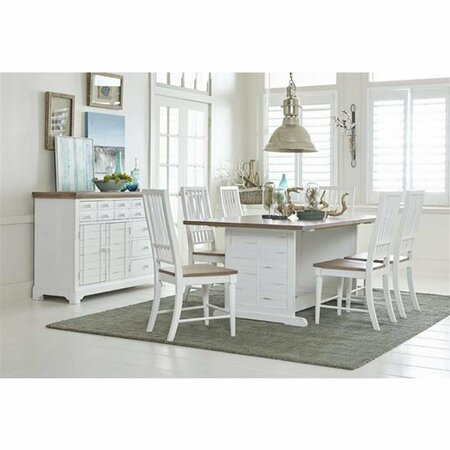 PROGRESSIVE FURNITURE Dining Room Dining Table - Light Oak And Distressed White D884-10